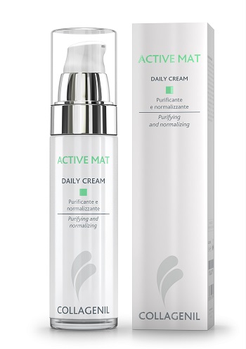 COLLAGENIL ACTIVE MAT DAILY CREAM SEBOREGOLATRICE/PURIFICANTE PER LA PELLE DEL VISO FLACONE 50 ML - Farmacia Mastrangelo 
