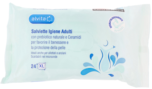 ALVITA SALVIETTE IGIENE ADULTI 24 PEZZI - Farmacia Mastrangelo 