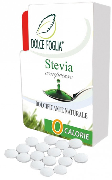 DOLCE FOGLIA STEVIA DOLCIFICANTE NATURALE 100 COMPRESSE - Farmacia Mastrangelo 