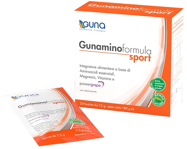 GUNAMINOFORMULA SPORT 24 BUSTE 180 G - Farmacia Mastrangelo 