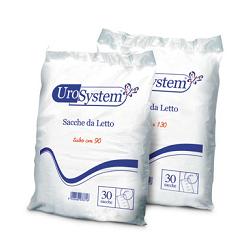 SACCA DI DRENAGGIO DA LETTO PER INCONTINENZA UROSYSTEM TUBO 130 CM SENZA SCARICO 30 PEZZI - Farmacia Mastrangelo 