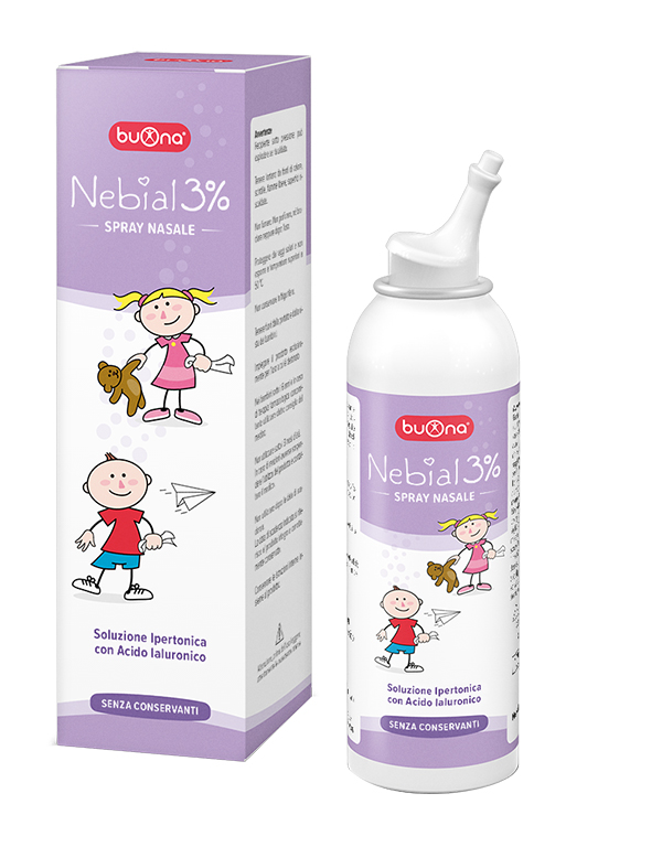 NEBIAL SOLUZIONE SALINA IPERTONICA DI SODIO CLORURO AL 3% CON ACIDO IALURONICO SPRAY NASALE 100 ML - Farmacia Mastrangelo 
