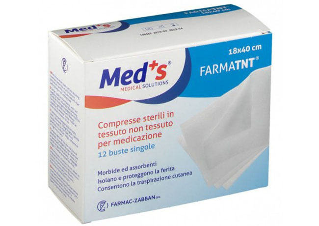 GARZA COMPRESSA MEDS TESSUTO NON TESSUTO 18X40CM 12 PEZZI - Farmacia Mastrangelo 