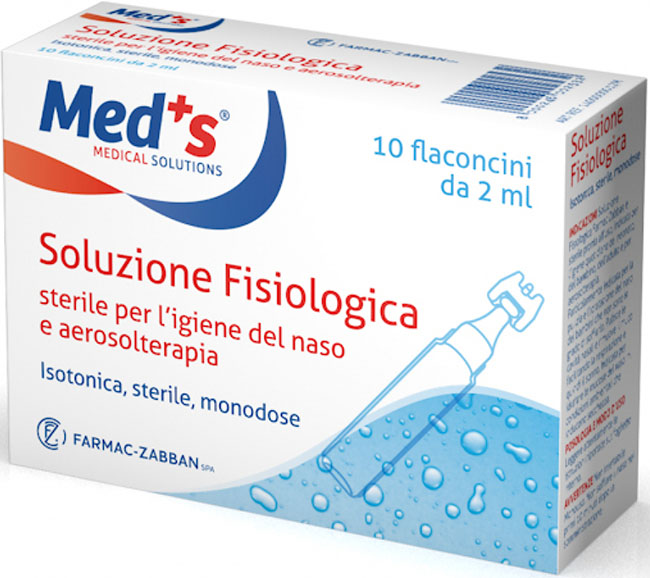 SOLUZIONE FISIOLOGICA MEDS STERILE ASTX10 FL 2ML - Farmacia Mastrangelo 