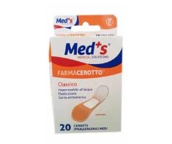 CEROTTO MEDS POLIURETANO IPOALLERGENICO CLASSICO MEDIO 20 PEZZI - Farmacia Mastrangelo 