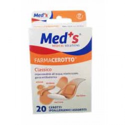 CEROTTO MEDS STRIP POLIURETANO IPOALLERGENICO CLASSICO ASSORTITI 20 PEZZI - Farmacia Mastrangelo 