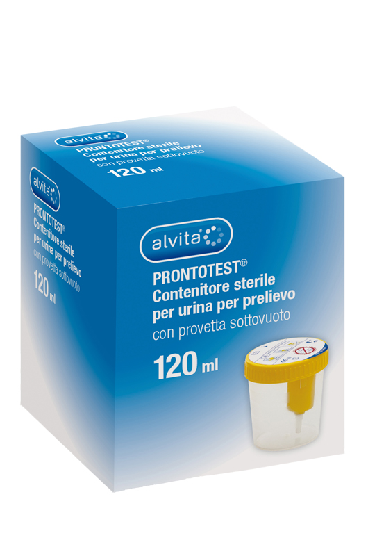 CONTENITORE URINE ALVITA PRONTOTEST PRELIEVO SOTTOVUOTO 120 ML 1 PEZZO - Farmacia Mastrangelo 