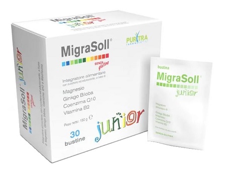 MIGRASOLL JUNIOR ASTUCCIO 30 BUSTE - Farmacia Mastrangelo 