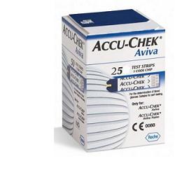 STRISCE MISURAZIONE GLICEMIA ACCU-CHEK AVIVA BRK RETAIL 25 PEZZI - Farmacia Mastrangelo 