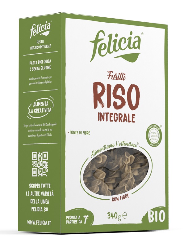 FELICIA BIO RISO INTEGRALE FUSILLI 340 G - Farmacia Mastrangelo 
