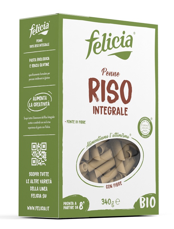 FELICIA BIO RISO INTEGRALE PENNE 340 G - Farmacia Mastrangelo 