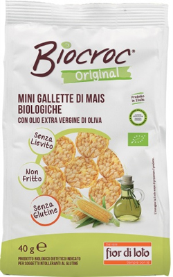 BIOCROC MINI GALLETTE MAIS BIO 40 G - Farmacia Mastrangelo 
