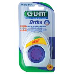 GUM ORTHO FLOSS FILO SPUGNOSO 50 PEZZI - Farmacia Mastrangelo 
