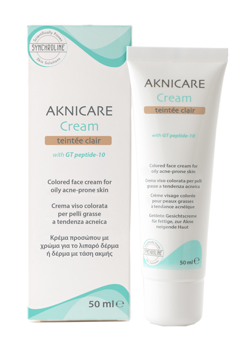 CREMA TRATTANTE COLORATA PER PELLE ACNEICA AKNICARE CREAM TEINTEE CLAIR TUBETTO 50 ML - Farmacia Mastrangelo 