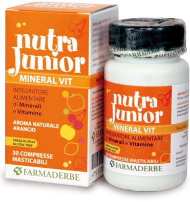 NUTRA JUNIOR MINERAL VITAMINE 30 COMPRESSE 45 G - Farmacia Mastrangelo 