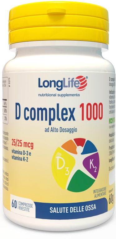 LONGLIFE D COMPLEX 1000 60 COMPRESSE - Farmacia Mastrangelo 