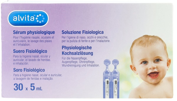 SOLUZIONE FISIOLOGICA ALVITA 30 FIALE X 5 ML - Farmacia Mastrangelo 