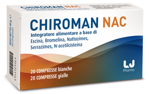 CHIROMAN NAC 20 COMPRESSE BIANCHE + 20 COMPRESSE GIALLE - Farmacia Mastrangelo 