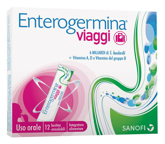 ENTEROGERMINA VIAGGI 12 BUSTINE OROSOLUBILI CONFEZIONE STANDARD - Farmacia Mastrangelo 