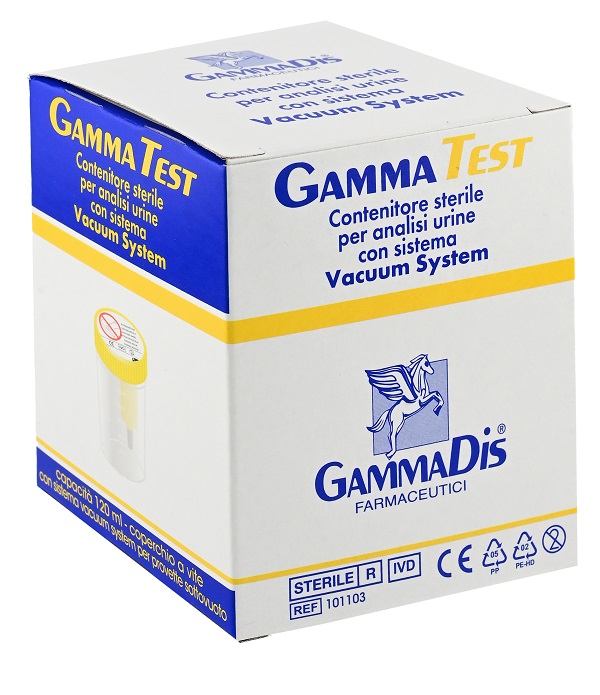 CONTENITORE STERILE PER URINA SOTTOVUOTO 120 ML GAMMADIS - Farmacia Mastrangelo 
