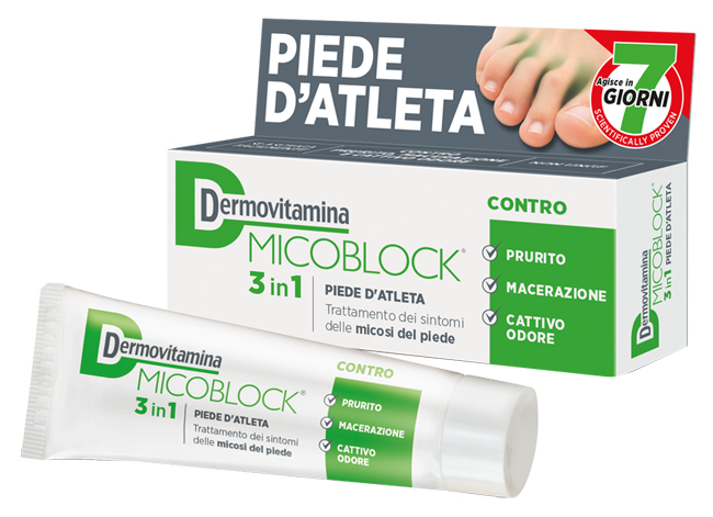 DERMOVITAMINA MICOBLOCK 3 IN 1 PIEDE D'ATLETA 30 ML - Farmacia Mastrangelo 