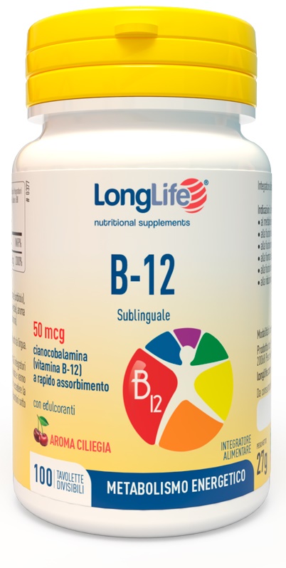LONGLIFE B12 50MCG SUBLINGUALE 100 TAVOLETTE - Farmacia Mastrangelo 