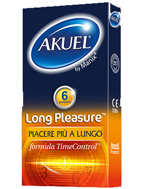 PROFILATTICO ANSELL AKUEL BY MANIX LONG PLEASURE B 6 PEZZI - Farmacia Mastrangelo 