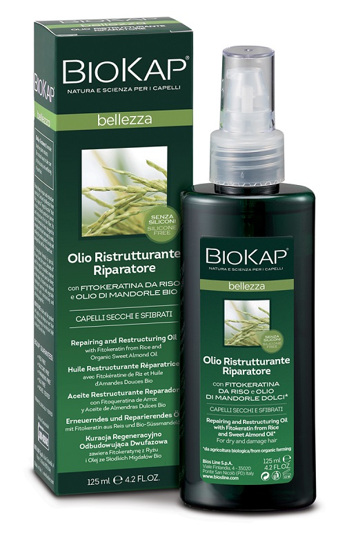BIOKAP BELLEZZA OLIO RISTRUTTURANTE RIPARATORE 125 ML BIOSLINE - Farmacia Mastrangelo 
