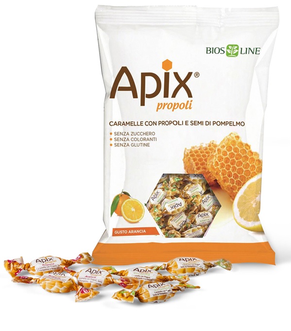 APIX PROPOLI CARAMELLA ARANCIA 50 G BIOSLINE - Farmacia Mastrangelo 