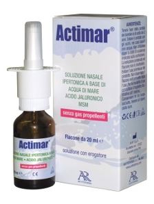 ACTIMAR SOLUZIONE NASALE SPRAY SALINA 3% CON ACIDO IALURONICO + MSM 20 ML CON EROGATORE - Farmacia Mastrangelo 