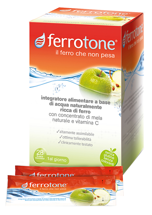 FERROTONE APPLE 28 SACCHETTI 25 ML - Farmacia Mastrangelo 