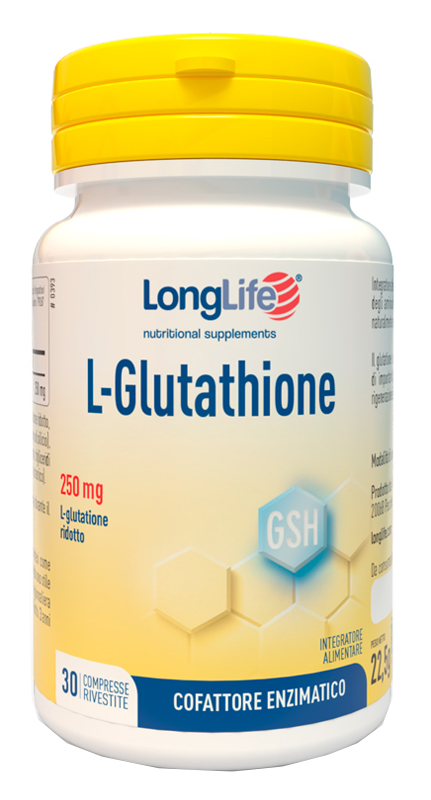 LONGLIFE L-GLUTATHIONE 250 MG 30 COMPRESSE - Farmacia Mastrangelo 