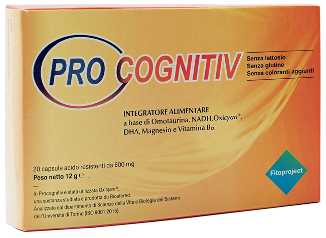 PROCOGNITIV 20 CAPSULE ACIDO RESISTENTI VEGETALI DA 600 MG - Farmacia Mastrangelo 