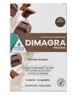 DIMAGRA PROTEIN CIOCCOLATO 10 BUSTE - Farmacia Mastrangelo 