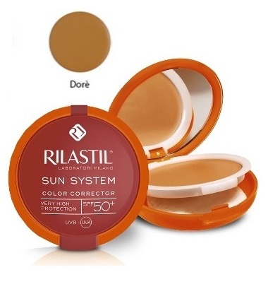 RILASTIL SUN SYSTEM PHOTO PROTECTION THERAPY SPF50+ COMPATTO DORE' 10 ML - Farmacia Mastrangelo 