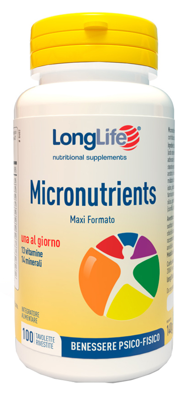 LONGLIFE MICRONUTRIENTS 100 TAVOLETTE RIVESTITE - Farmacia Mastrangelo 