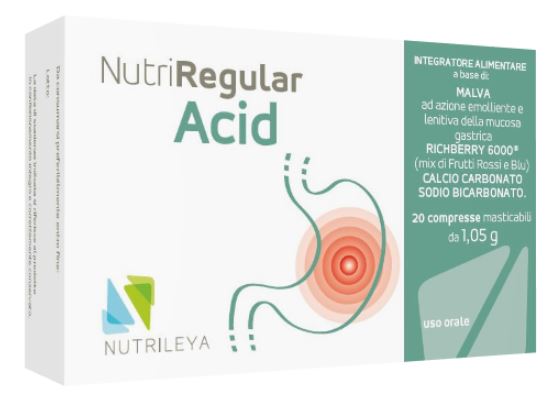NUTRIREGULAR ACID 20 COMPRESSE MASTICABILI - Farmacia Mastrangelo 