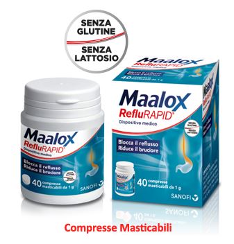 MAALOX REFLURAPID 40 COMPRESSE MASTICABILI - Farmacia Mastrangelo 