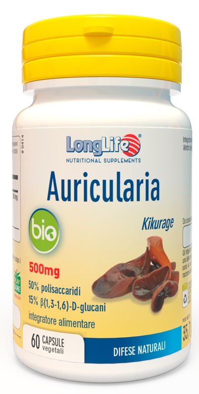 LONGLIFE AURICULARIA BIO 60 CAPSULE - Farmacia Mastrangelo 