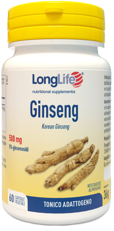 LONGLIFE GINSENG 5% 60 CAPSULE VEGETALI - Farmacia Mastrangelo 