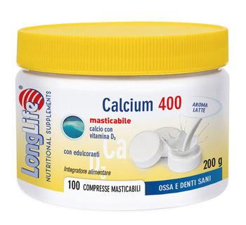 LONGLIFE CALCIUM LATTE 100 COMPRESSE 400 MG - Farmacia Mastrangelo 