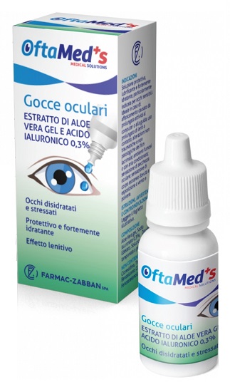 OFTAMED'S GOCCE OCULARI OCCHI DISIDRATATI E STRESSATI ESTRATTO ALOE VERA GEL E ACIDO IALURONICO 0,3% 10 ML - Farmacia Mastrangelo 