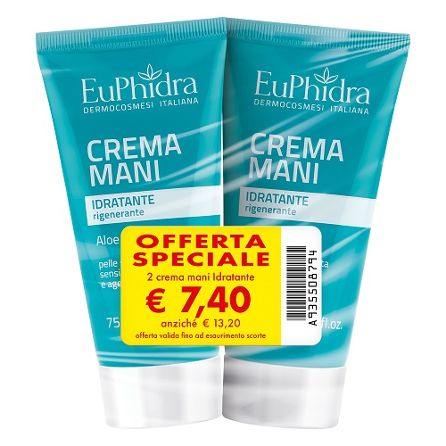 EUPHIDRA ABBINATA CREMA MANI IDRATANTE TERMOFORMATI 2 PEZZI - Farmacia Mastrangelo 