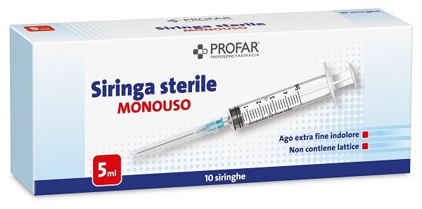 SIRINGA MONOUSO 5 ML PROFAR - Farmacia Mastrangelo 
