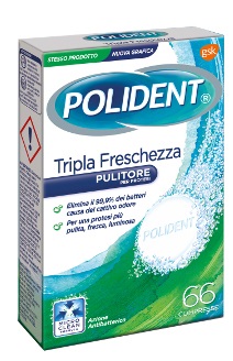 POLIDENT TRIPLA FRESCHEZZA 66 COMPRESSE - Farmacia Mastrangelo 
