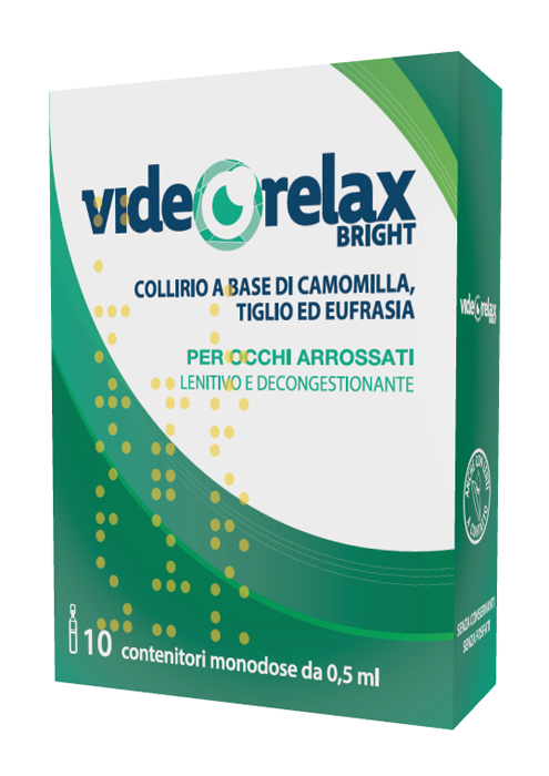 COLLIRIO LENITIVO DECONGESTIONANTE VIDEORELAX BRIGHT MONODOSE 0,5 ML 10 PEZZI - Farmacia Mastrangelo 
