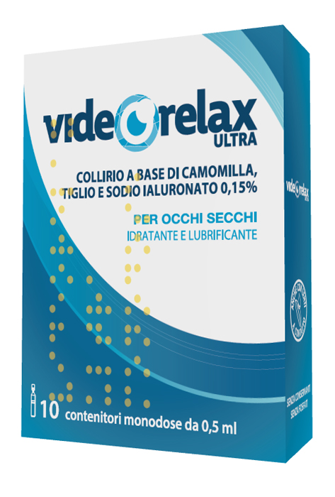 COLLIRIO IDRATANTE E LUBRIFICANTE VIDEORELAX ULTRA MONODOSE 0,5 ML 10 PEZZI - Farmacia Mastrangelo 