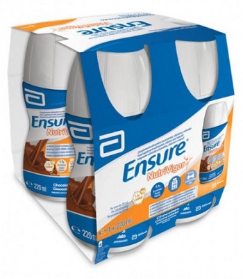 ENSURE NUTRIVIGOR CIOCCOLATO 4 BOTTIGLIE DA 220 ML - Farmacia Mastrangelo 
