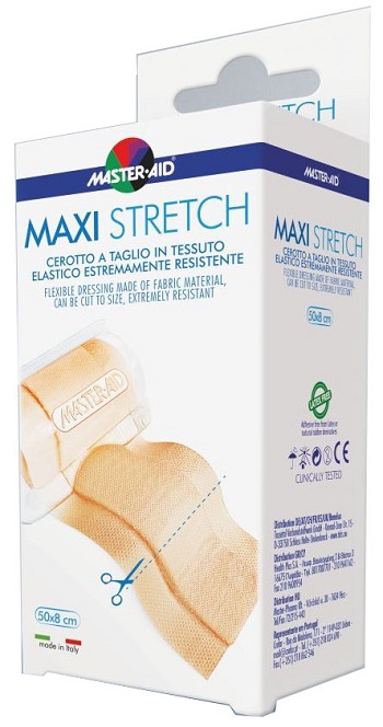MASTER-AID STRETCH CEROTTO A TAGLIO IN TESSUTO ELASTICO RESISTENTE 50 X 8 CM - Farmacia Mastrangelo 