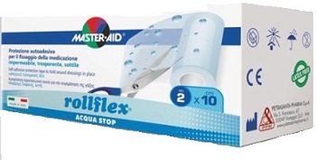 CEROTTO IMPERMEABILE PER FISSAGGIO MEDICAZIONI MASTER-AID ROLLFLEX A-STOP M 10X10 CM - Farmacia Mastrangelo 